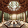 Architecture of calm: polygonal meditation spaces with integrated sound ...