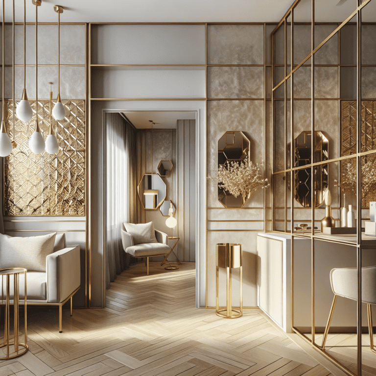 Snapshot of Harmonious Apartment Interior Design With Metallic Accents