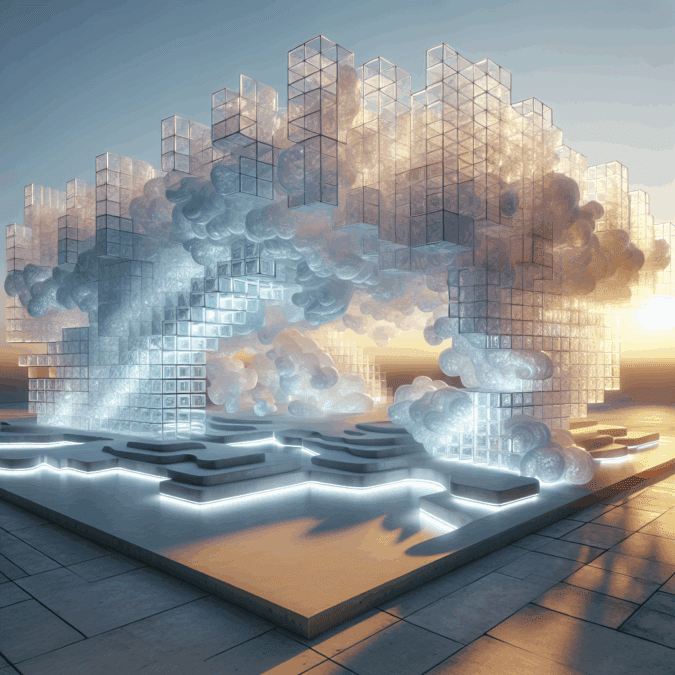 Translucent Circular Building Foam-block architecture: shimmering translucent building units
