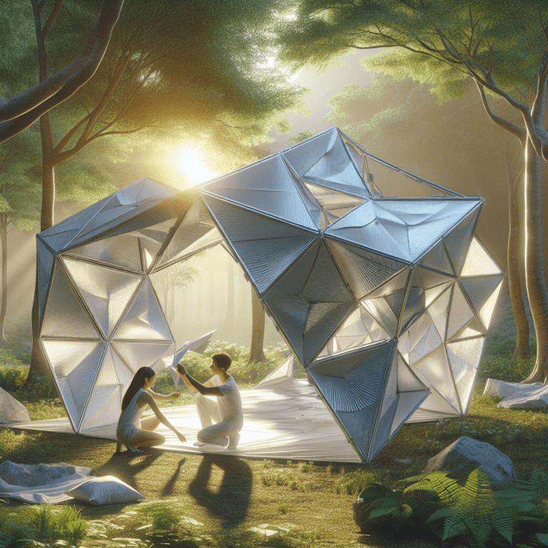 Lightweight Pop Up Shelters Reference: Origami Shelters Folding Habitats For Lightweight Pop Up Spaces
