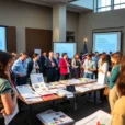 Editorial photograph at a public design symposium in Washington, D.C. for America 250, with designers, historians.