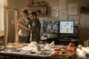 Editorial photograph of an architecture teaching studio exploring Antoni Gaudí’s hanging-model methods alongside AI design workflows..