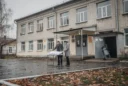 Illustrative editorial photograph at a former school in a small town in Kyiv Oblast, Ukraine, not.